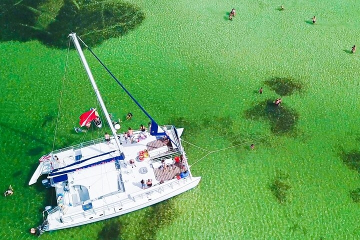 Shell Island Snorkel and Dolphin Catamaran Cruise with Island Time 