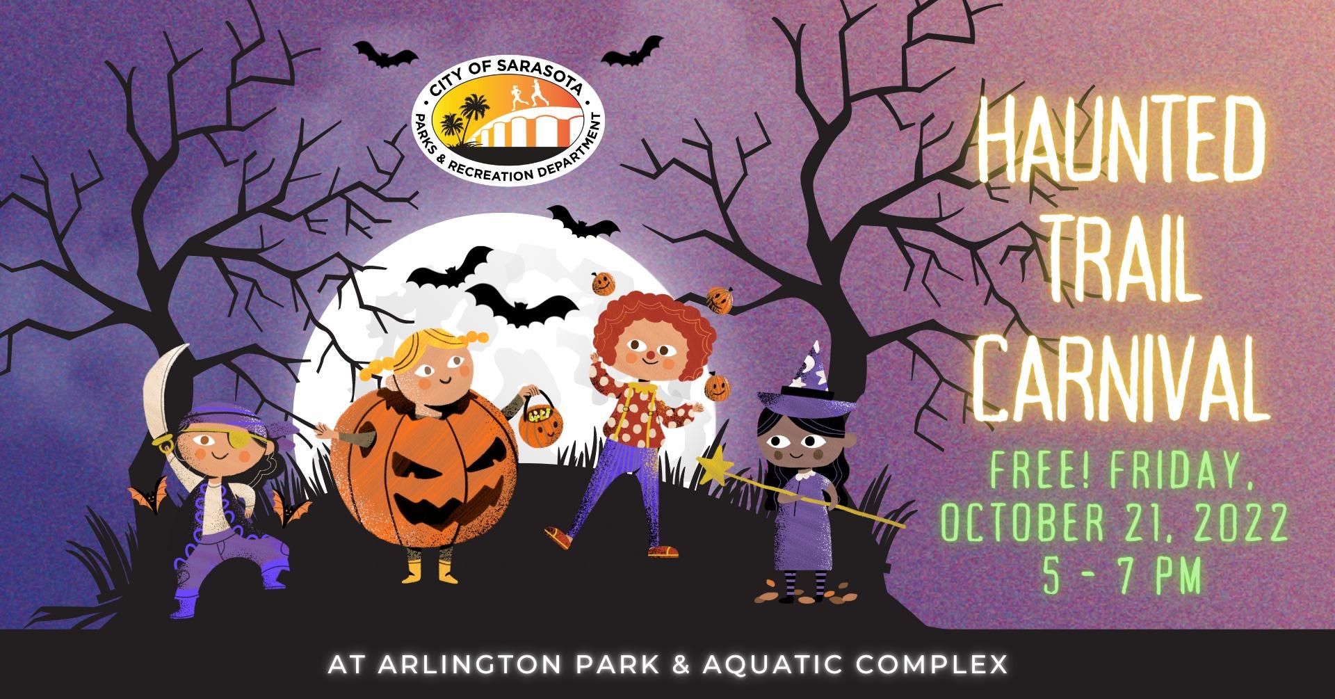 Arlington Park Haunted Trail Carnival
Fri Oct 21, 5:00 PM - Fri Oct 21, 7:00 PM