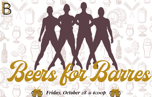 Beers for Barres Beer Fest
Fri Oct 28, 6:00 PM - Fri Oct 28, 9:00 PM
in 9 days