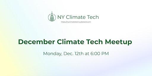 NY Climate Tech December Meetup