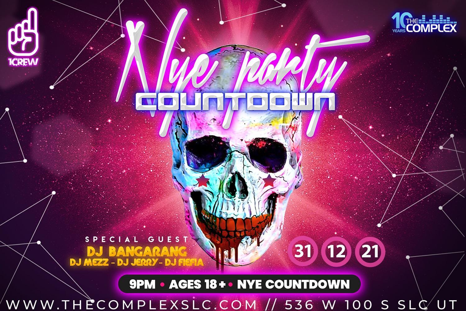 NYE PARTY SLC( Countdown 2022)