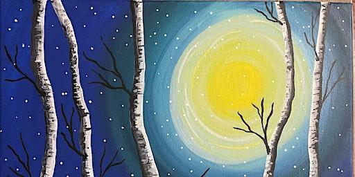 Paint & Brews 'Winter Birch Trees' at Tallman Brewing