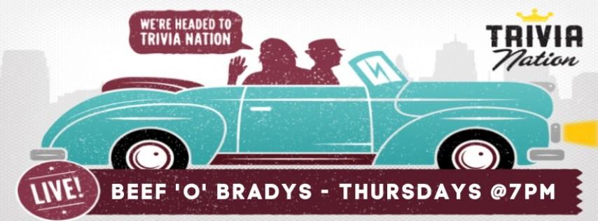 Free Live Trivia at Beef O Brady's - Northdale Thursday nights @ 7PM!