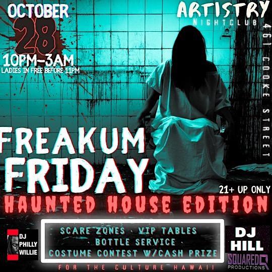 FREAKUM FRIDAY: A Halloween Scare
Fri Oct 28, 10:00 PM - Sat Oct 29, 2:00 AM
in 9 days