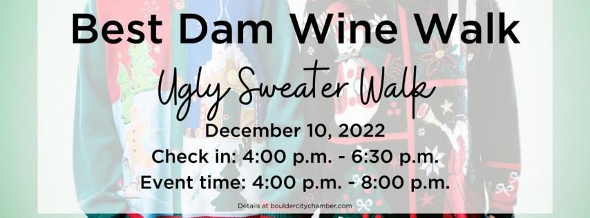 Best Dam Wine Walk Ugly Sweater Walk