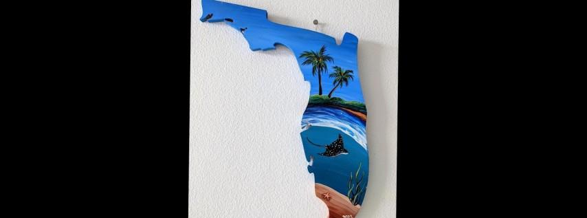 Florida Wood Cut Out Paint Night