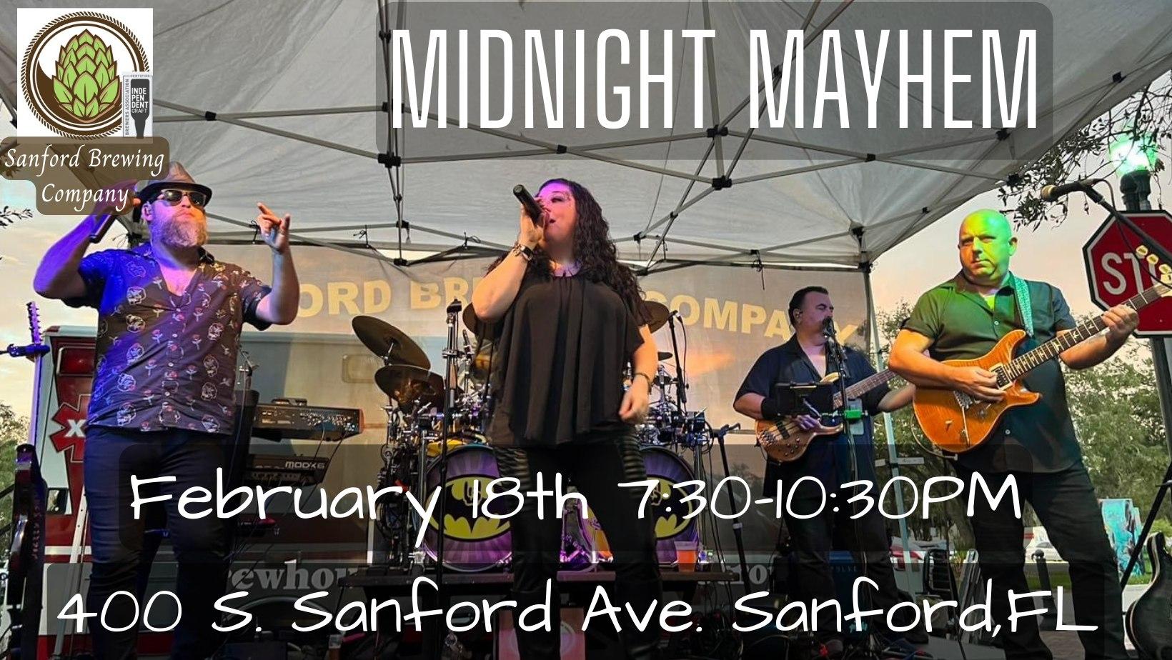 Midnight Mayhem Rocks Sanford Brewing Company!