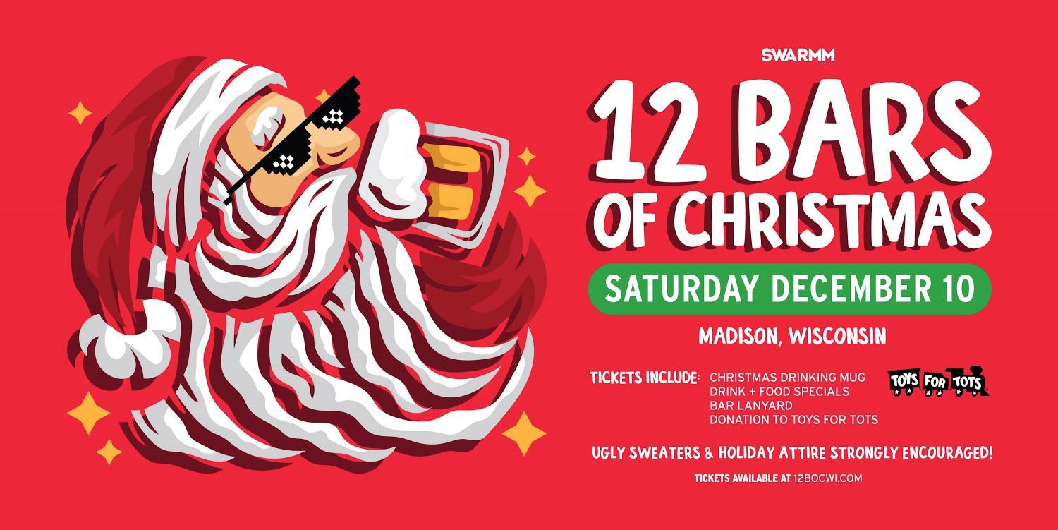 12 Bars of Christmas Madison
Sat Dec 10, 12:00 PM - Sat Dec 10, 7:00 PM
in 36 days