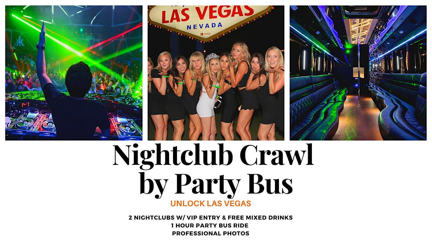 XS Nightclub w/ Open Bar, Party Bus Rides & Photos at the LV Sign