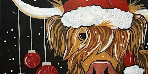 Highland Christmas Cow Paint Party