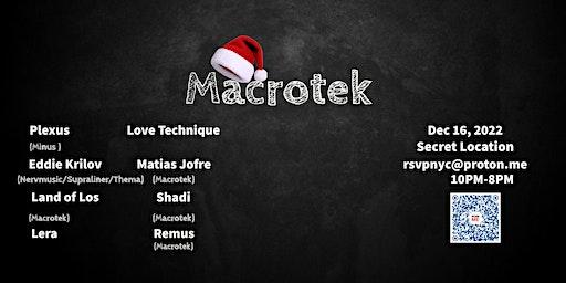 Macrotek  : Plexus |Eddie Krilov |Lera|Matias Jofre | Shadi