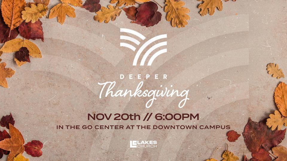 DEEPER - Thanksgiving in Lakeland, FL
Sun Nov 20, 12:00 AM - Mon Nov 21, 12:00 AM
in 16 days