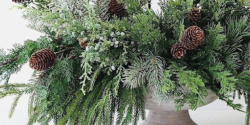 Christmas Greenery Centerpiece workshop