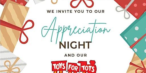 Appreciation Night- Toys for Tots Drive