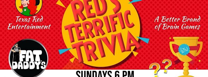 Fat Daddy's Mansfield presents Sunday Night Texas Red's Terrific Trivia 6pm