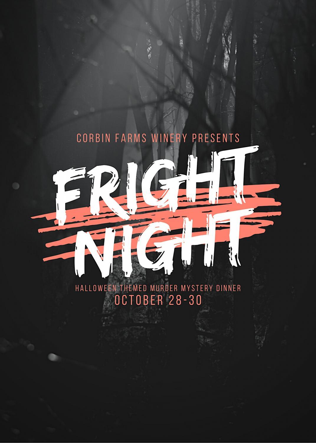 Fright Night!
Sat Oct 29, 6:30 PM - Sat Oct 29, 9:30 PM
in 12 days