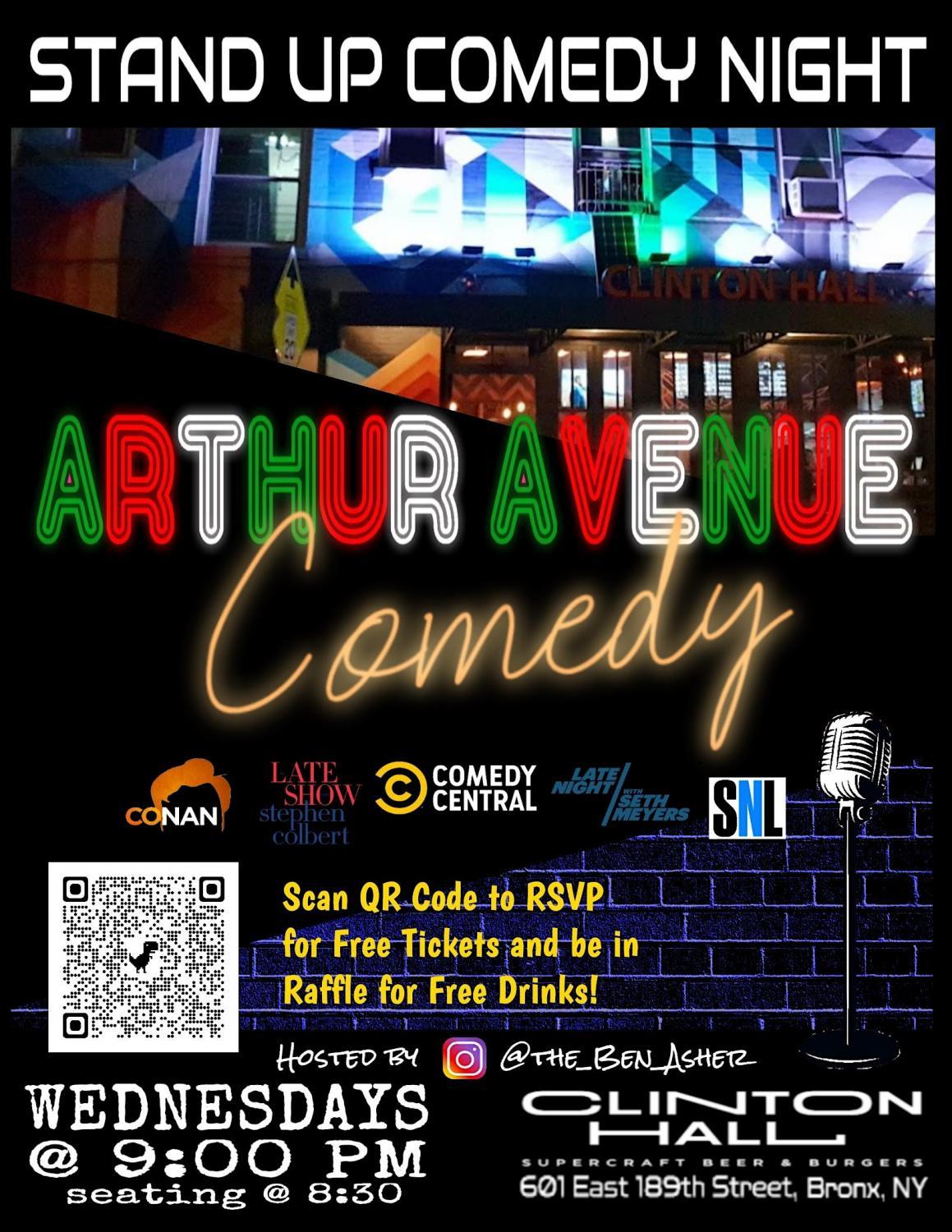 Arthur Avenue Comedy - Fordham Stand-Up Monday Nights in The Bronx