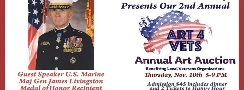 ART 4 VETS Art Auction Guest Medal of Honor Recipient Maj Gen Livingston