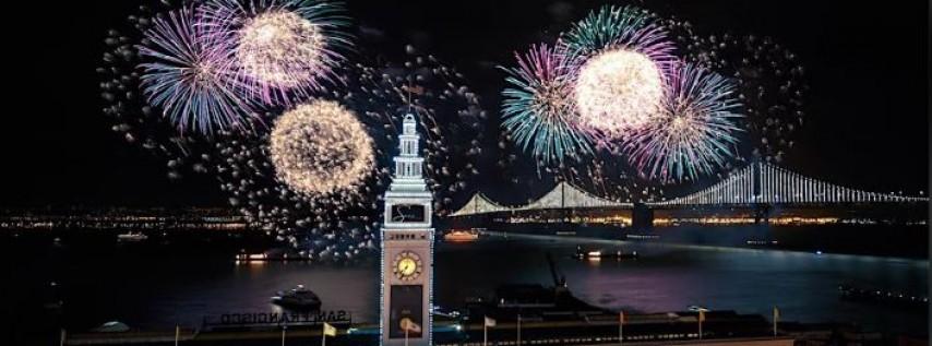 Nye 2023 - live fireworks on the embarcadero - open bar