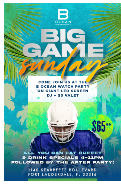 Touch Down For Love at B Ocean Resort’s Big Game Watch Party