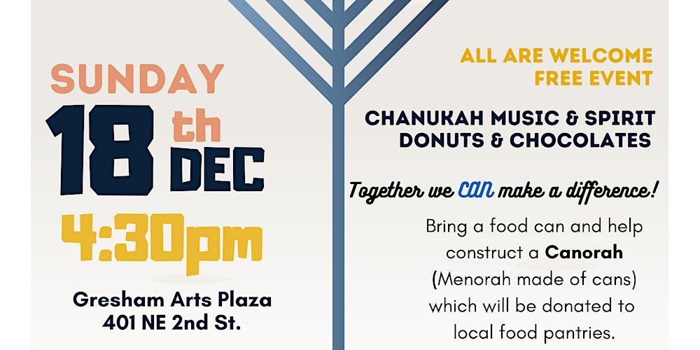 Gresham  Giant Menorah Lighting