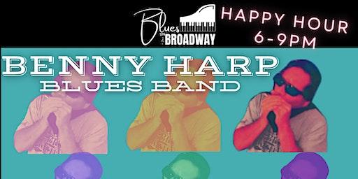Live Music every Friday night + Happy Hour! Featuring Benny Harp Blues Band