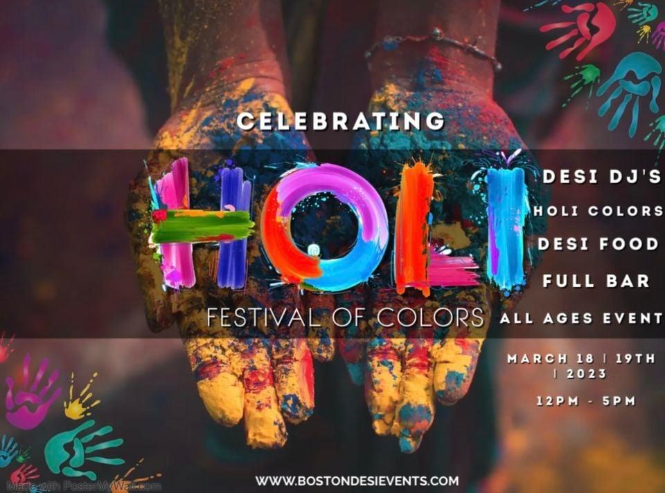 Holi Hai Celebration. Colors/ Music/ Mazaa. Food Buffett + Full Bar. All Ages Event