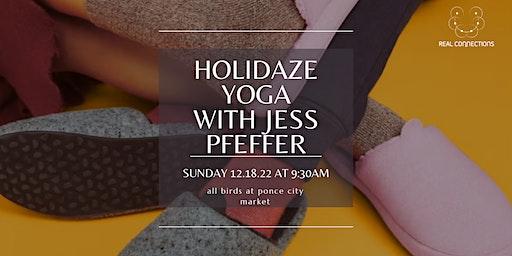 HoliDaze Slow Flow Yoga with Jess Pfeffer at AllBirds in Ponce City Market