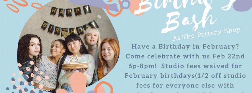 February Birthday Bash at The Pottery Shop