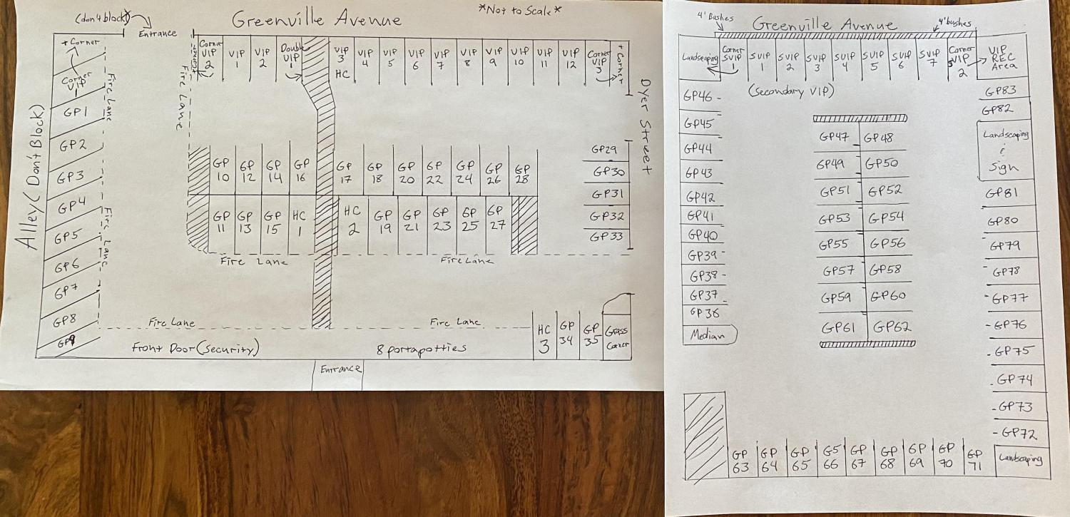 Ozona Grill & Bar parking for the 2022 Dallas St Patrick's Day Parade