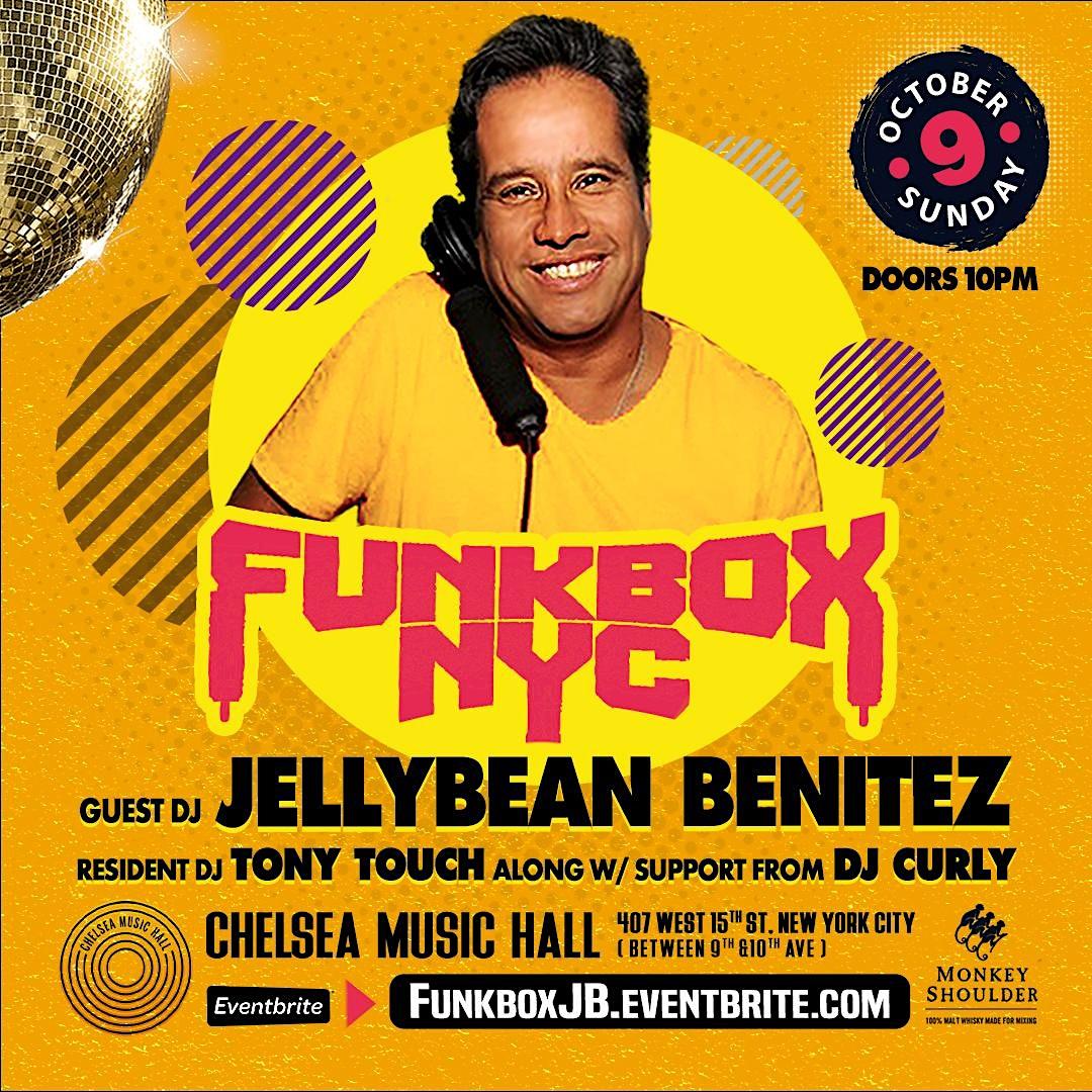 FUNKBOX SUNDAY OCTOBER 9th
Sun Oct 9, 10:00 PM - Mon Oct 10, 4:00 AM