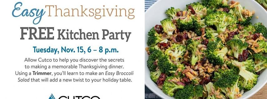 'Easy Thanksgiving' cooking demonstration!