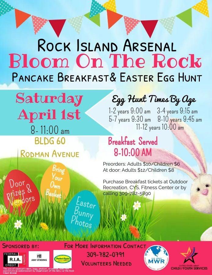 RIA Bloom On The Rock - Pancake Breakfast &amp; Easter Egg Hunt