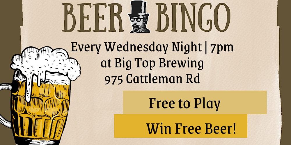 Beer Bingo Every Wednesday at Big Top Brewing