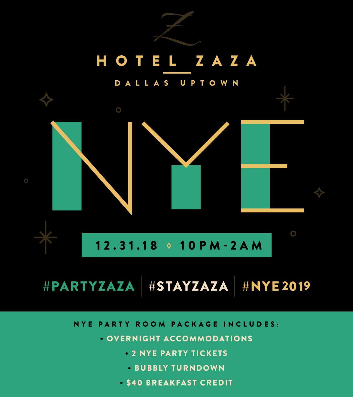 NYE at ZaZa
Sat Dec 31, 10:00 PM - Sun Jan 1, 2:00 AM
in 57 days