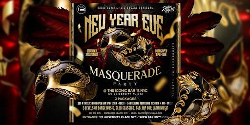 New Years Eve Masquerade Party in NYC @Bar 13 Saturday Dec. 31st