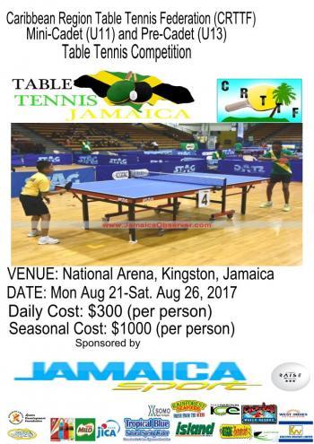 Caribbean Region Table Tennis Federation Mini-Cadet & Pre-Cadet Table Tennis Competition 