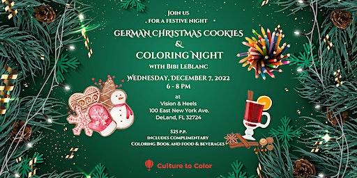 German Christmas Cookies & Coloring Night (& Mulled Wine!)