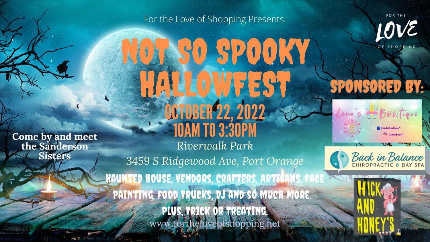 Not So Spooky HallowFest
Sat Oct 22, 10:00 AM - Sat Oct 22, 3:30 PM
in 2 days