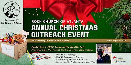 Community Health Fair at the Annual Rock Church Christmas Outreach Event