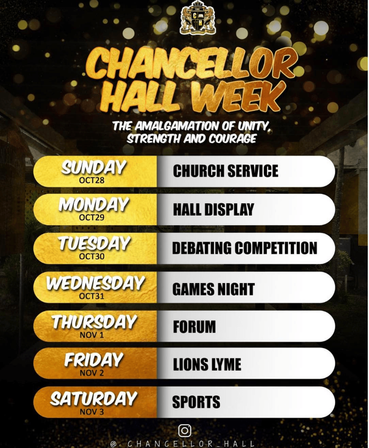 Chancellor Hall Week
