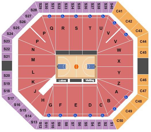 2022-2023 New Mexico Lobos Men's Basketball Season Tickets (Includes Tickets To All Regular Season Home Games)