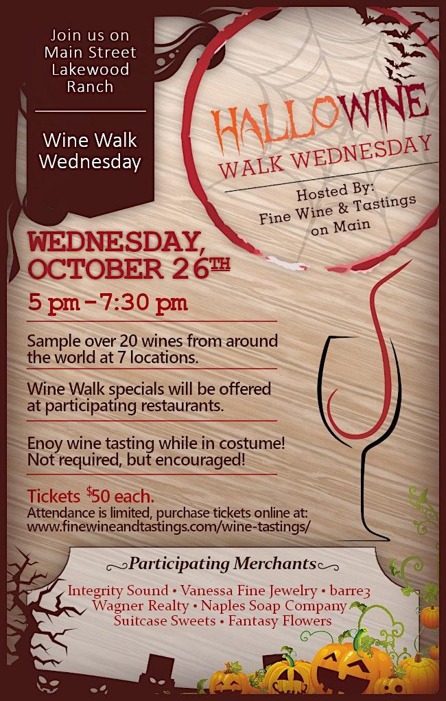 HalloWine Walk in Fine Wine & Tastings on Main
Wed Oct 26, 7:00 PM - Wed Oct 26, 7:00 PM
in 7 days