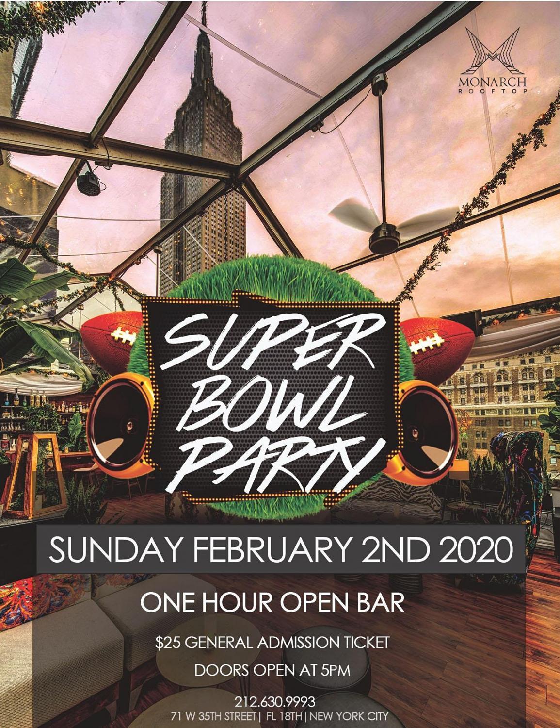 2022 Super Bowl Party at Monarch Rooftop