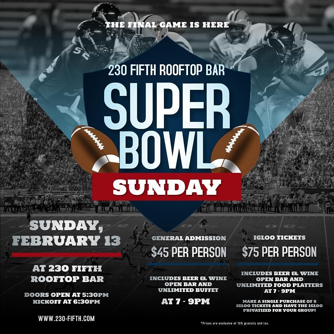 Super Bowl LVI Watch Party at 230 FIFTH