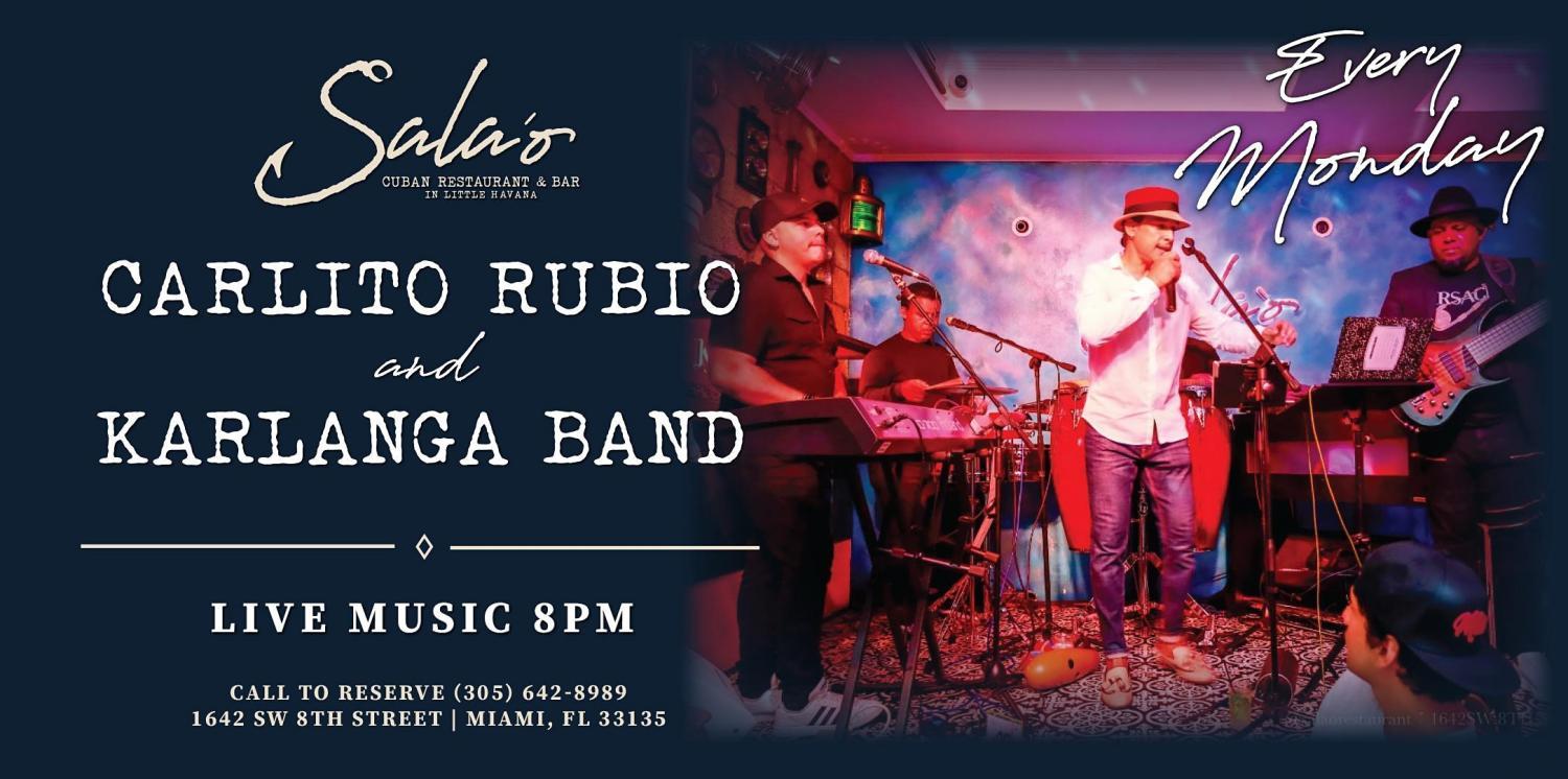 Carlito Rubio and Karlanga Band Every Monday at Sala'o!
Mon Dec 26, 8:00 PM - Mon Dec 26, 11:00 PM
in 52 days