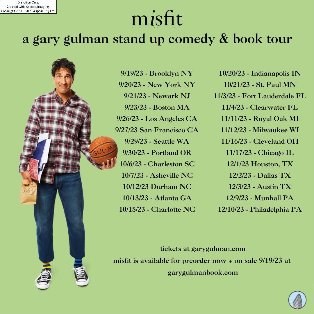 MISFIT: A Gary Gulman Stand Up Comedy and Book Tour