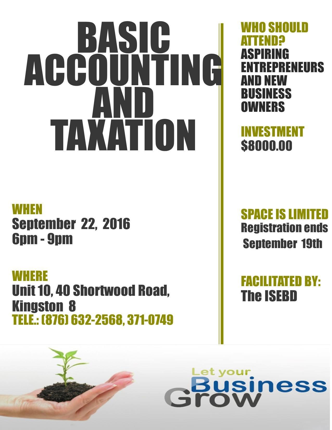 Basic Accounting and Taxation Workshop