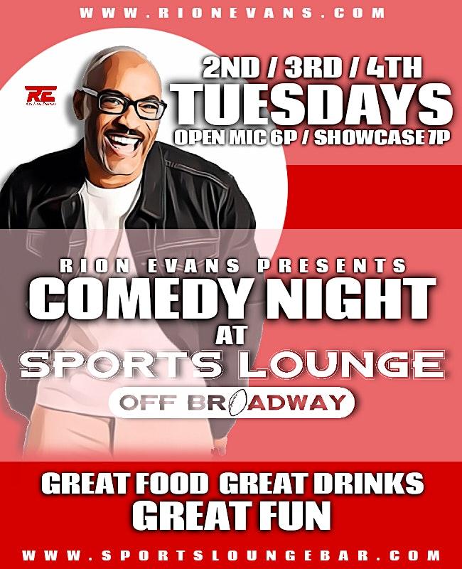 Comedy Night at Sports Lounge
Tue Dec 27, 5:00 PM - Tue Dec 27, 9:00 PM
in 53 days