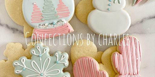 Confections by Charlee Snowy Christmas cookie decorating class